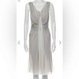 Alberta Ferretti Grey Midi Dress